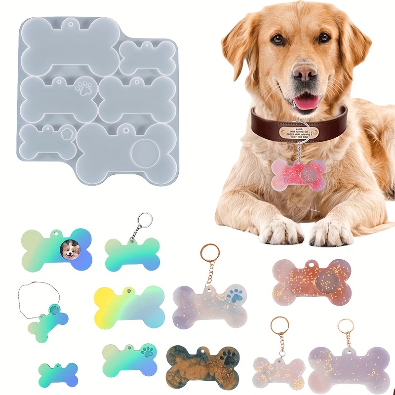 Diy Epoxy Resin Dog Tag Silicone Mold Resin Keychain Moulds - Temu
