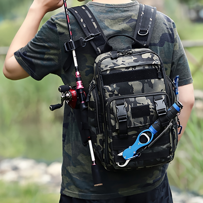 Yvleen Fishing Backpack Water resistant Tackle Sling Bag - Temu