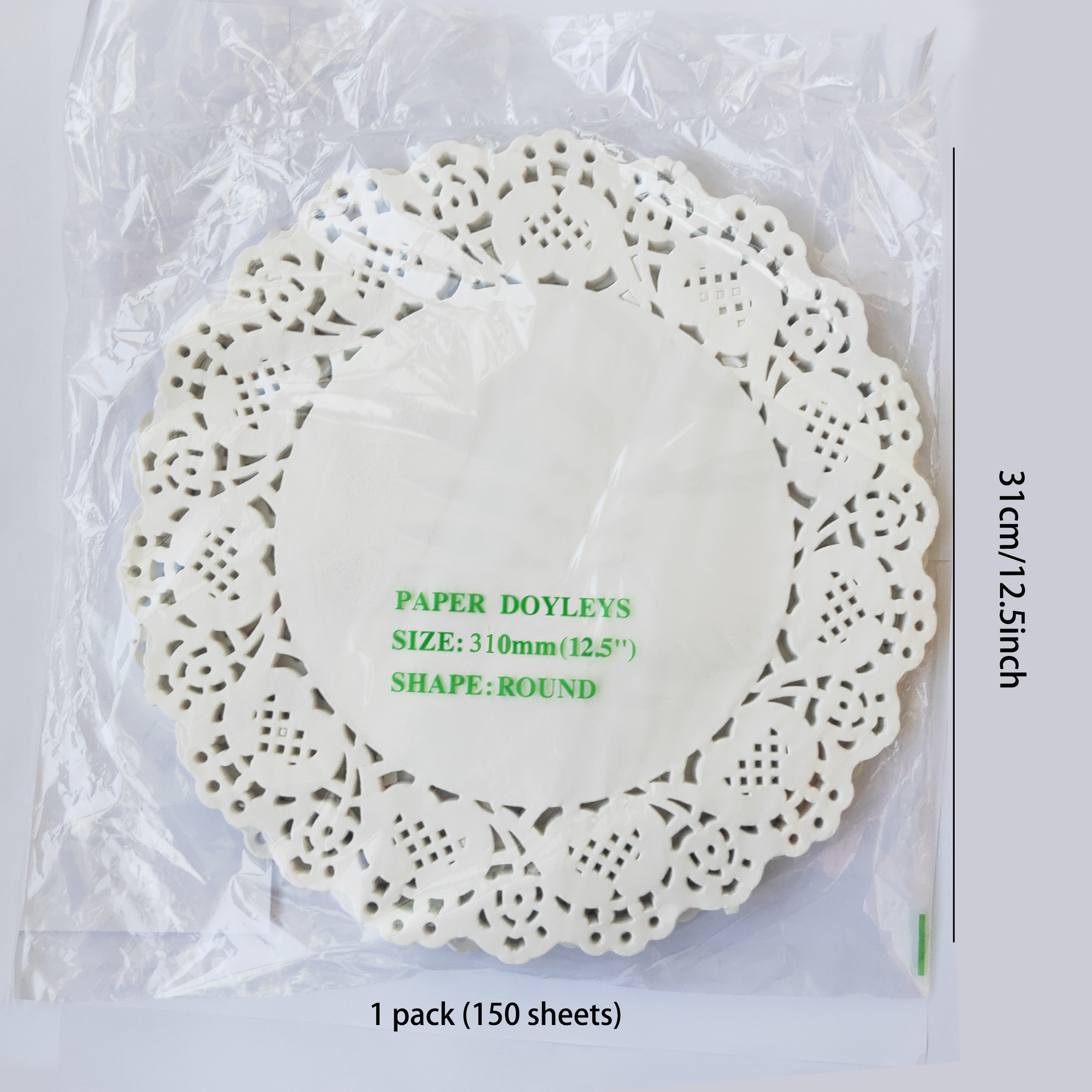 150 Pack Round White Paper Doilies for Crafts, Tableware Decor, Parties,  Wedding, Assorted Size Charger Plates for Cakes, Desserts (6.5, 8.5, and  10.5 Inch) in 2023