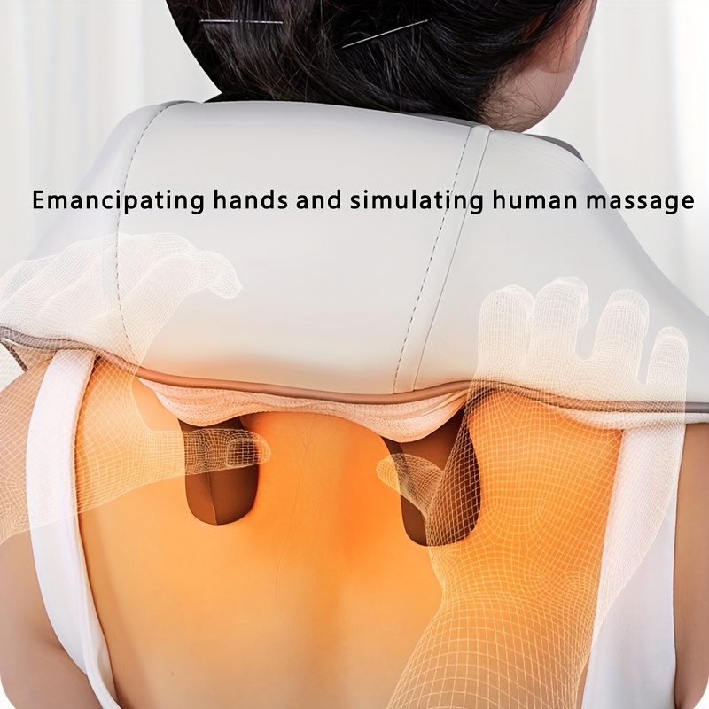 Brushless Motor Low Noise Neck Massager For Neck, Shoulders, Waist, Legs,  Relax 6-head Finger Pressure