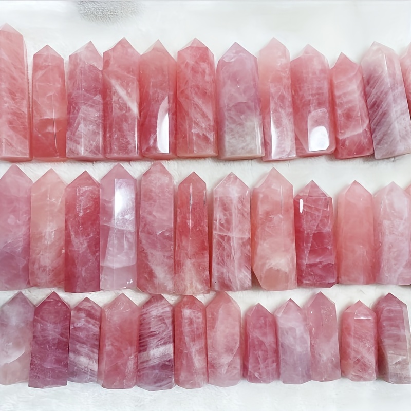 Rose Quartz Natural Healing Crystal Tower