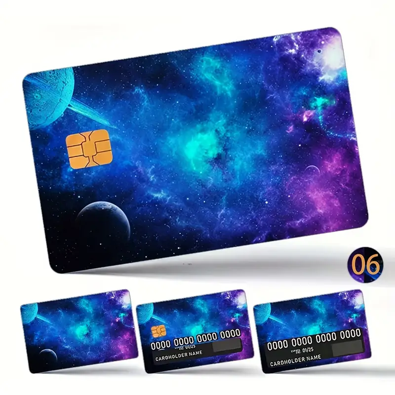 4pcs Pegatina Tarjeta Crédito Cool Galaxy Star, Pegatinas Tarjeta  Impermeables Ultrafinas, Envío Gratuito Nuevos Usuarios