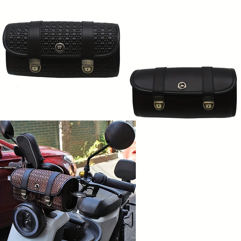 2pcs Motorcycle Bag Rivet Bag Large Capacity Motorcycle Bag Faux Leather  Motorcycle Luggage Bag Universal Motorcycle Accessories - Automotive - Temu