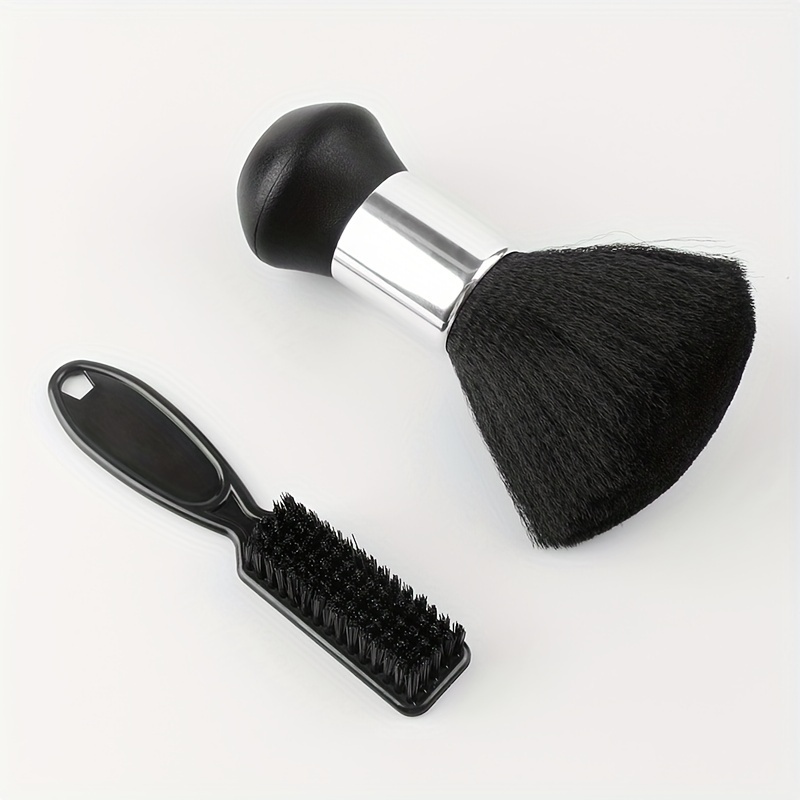 

2pcs/set Hairdressing Soft Hair Brush Barber Broken Hair Cleaning Brush Neck Duster Brush