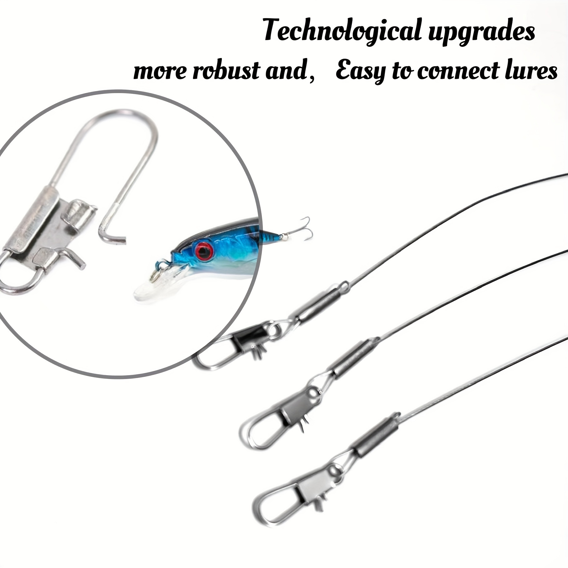 Stainless Steel Fishing Wire Leader Hook Rig Trace Lures - Temu