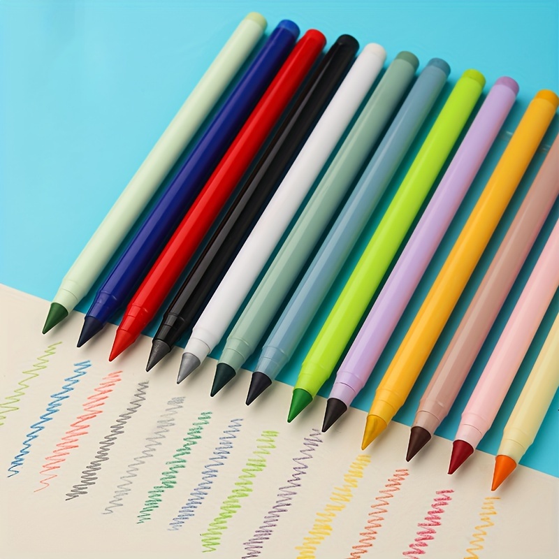 Colorful Durable Pencils That Can Be Written For A Long Time, Continuous  Writing Pencils, No-sharpening Colored Pencils With Eraser - Temu  Philippines