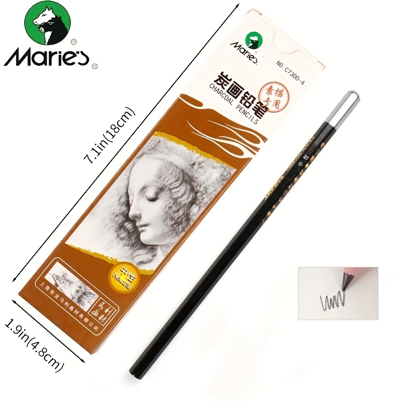 Marie's Sketch Charcoal Pencils Set For Drawing : 12 Each - Temu