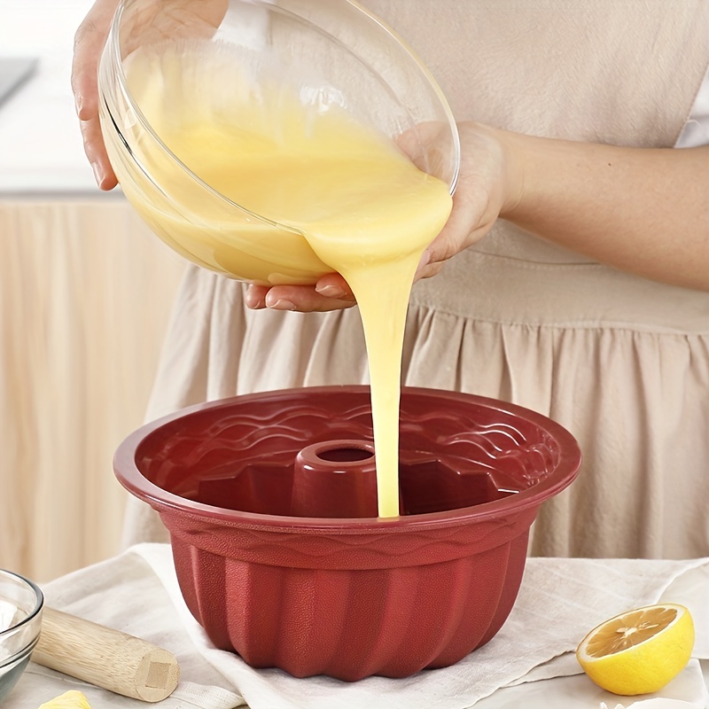 1pc Silicone Cake Pan Non Stick Round Cake Molds For Baking - Home &  Kitchen - Temu