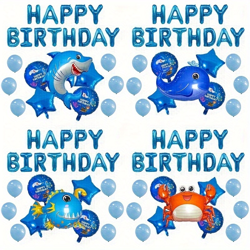 Ocean Animal Theme Birthday Party Decoration Balloons Crab - Temu Canada