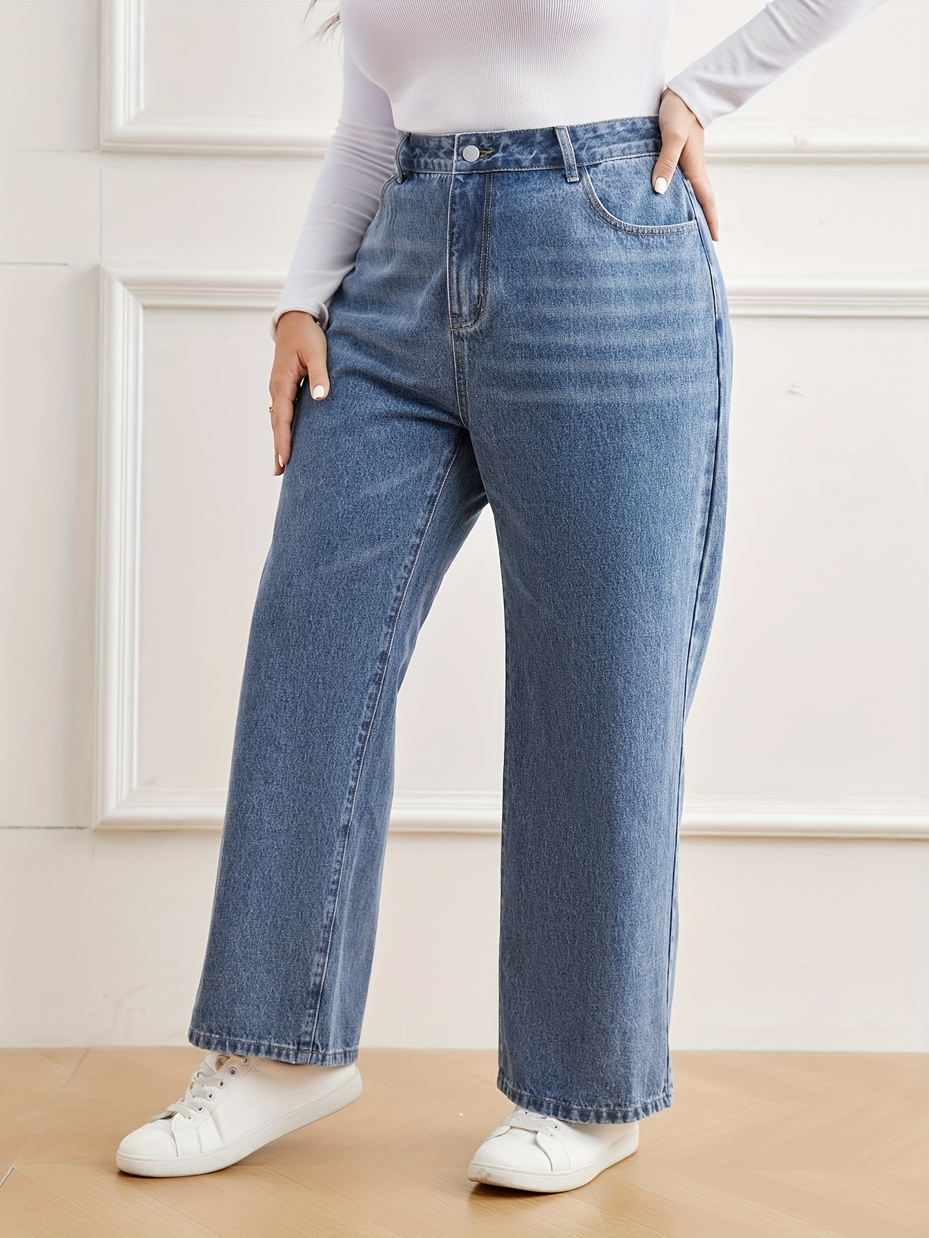 Casual Holgado Pantalones Vaqueros De Las Mujeres Suelta De