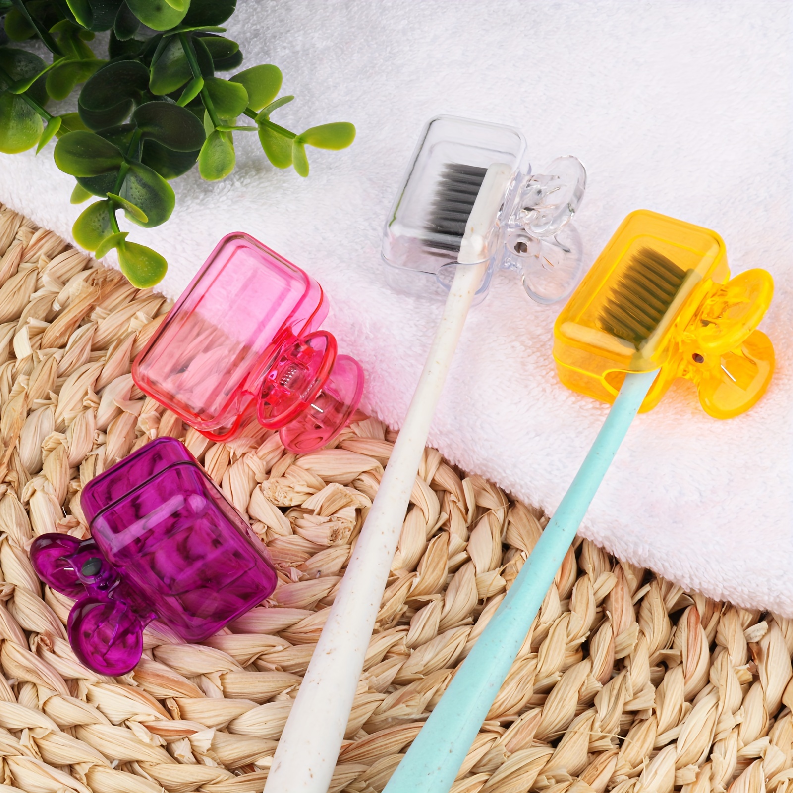 Protector de cepillo de dientes Clip de plástico para artículos de baño  para viajes domésticos, estuche protector de cepillo para el hogar