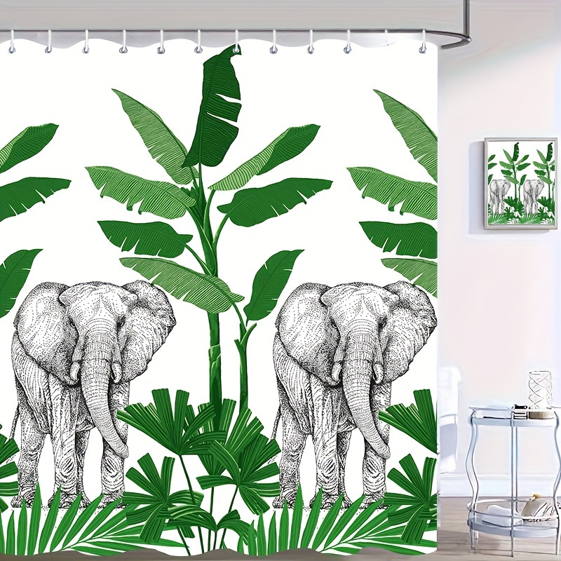 1pc Tenda Doccia Con Motivo Di Elefante, Impermeabile E Antimuffa,  Decorazione Per Bagno - Temu Italy