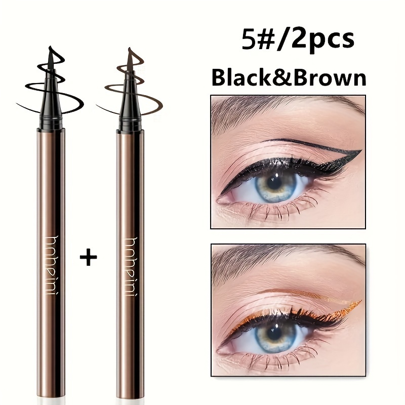 BINGBRUSH Flüssiger Eyeliner Doppelspitze – Mit Stempel Für Blumen, Herzen & Sterne, Wasserfest