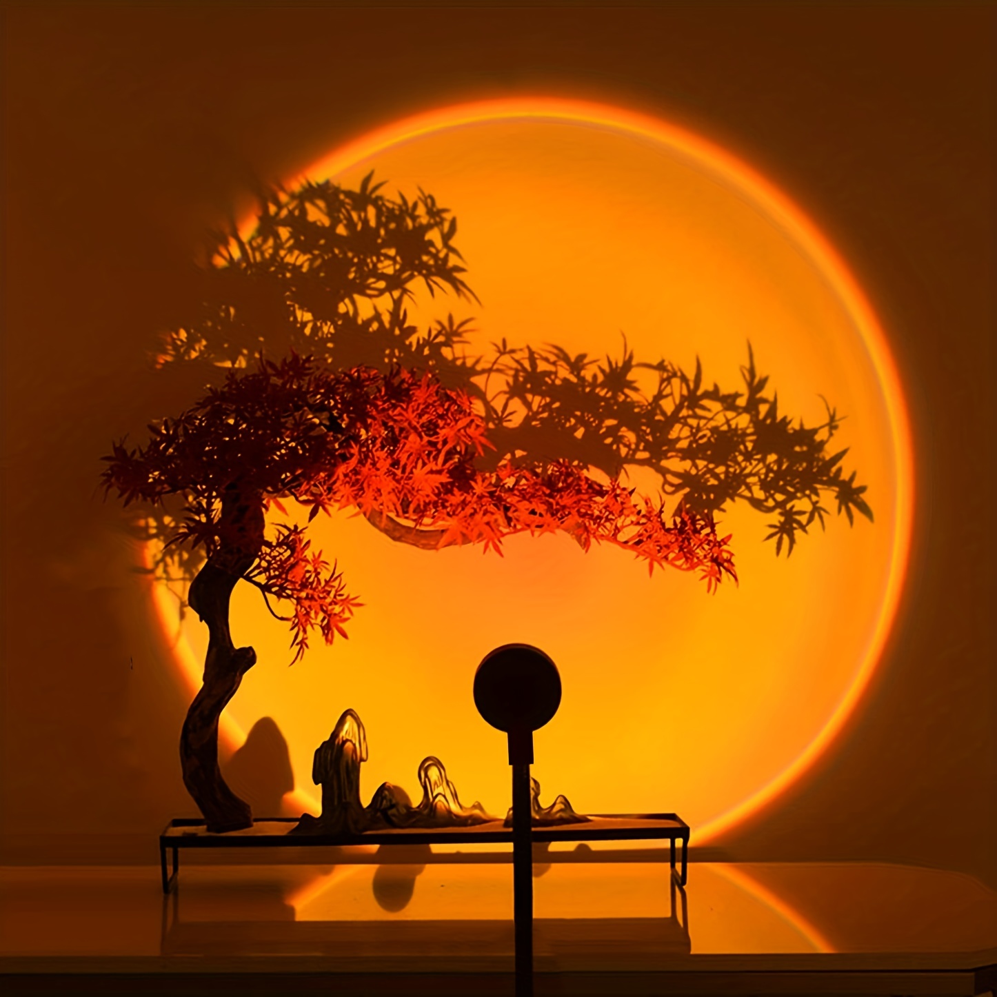 Lampe sunset, lampe de projection de coucher de soleil veilleuse rotation à  180°sunset lampe coucher de soleil romantique haute