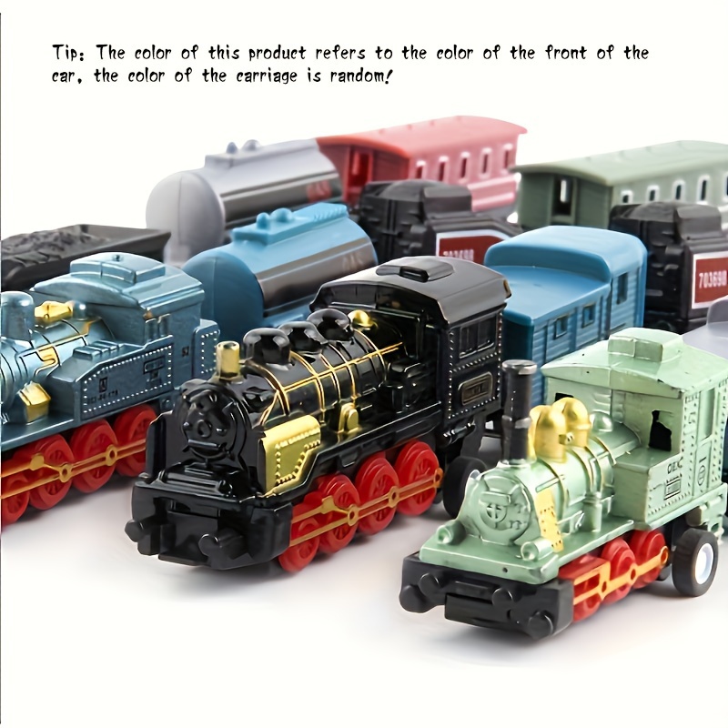 Mini aleación retro de tren de vapor kit de juguete de simulación de  tracción de tren de vapor modelo juguetes para niños y niñas de 3, 4, 5, 6  años