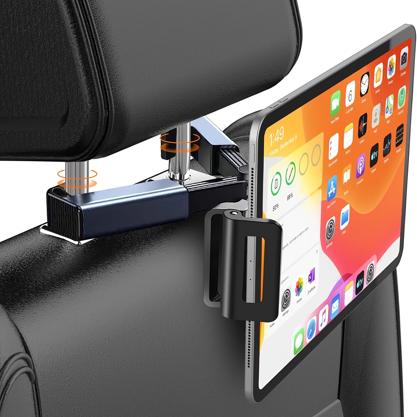 360° Rotating Adjustable Car Headrest Tablet Phone Holder, Suitable For All  4.7 Inch- Phones/tablets - Temu Hungary