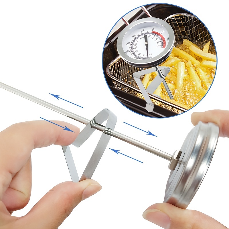 Deep Fry Thermometer, Deep Fryer Turkey Thermometer With Clip, Best  Professional Kitchen Pot Fryer Thermometer, Stainless Steel Fry Oil  Thermometer, Food Thermometer For Candy And Meat Cooking, Kitchen  Accessaries, Back To School
