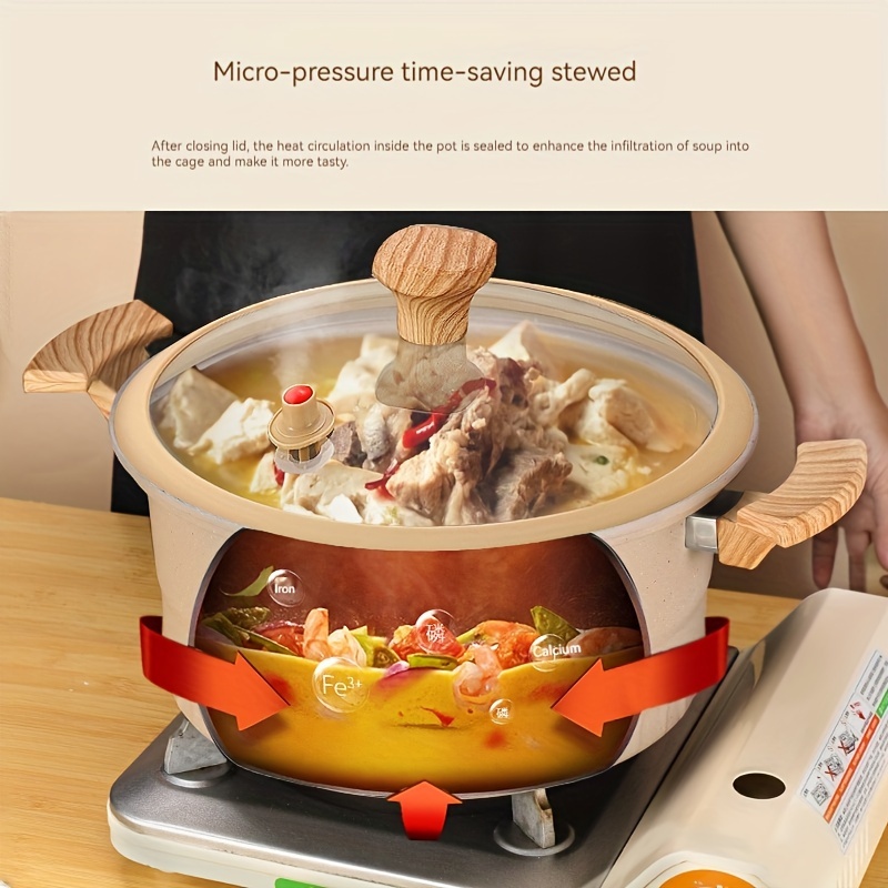 Commercial electric heating pot, multi-function stainless steel pot,  thickened double cage electric wok cooking pot, household large-capacity  hot pot