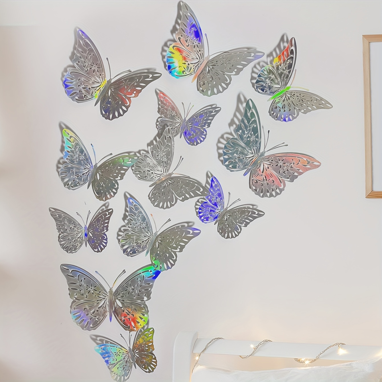 3d Butterfly Mirror Mural Stickers For Home And Room - Temu