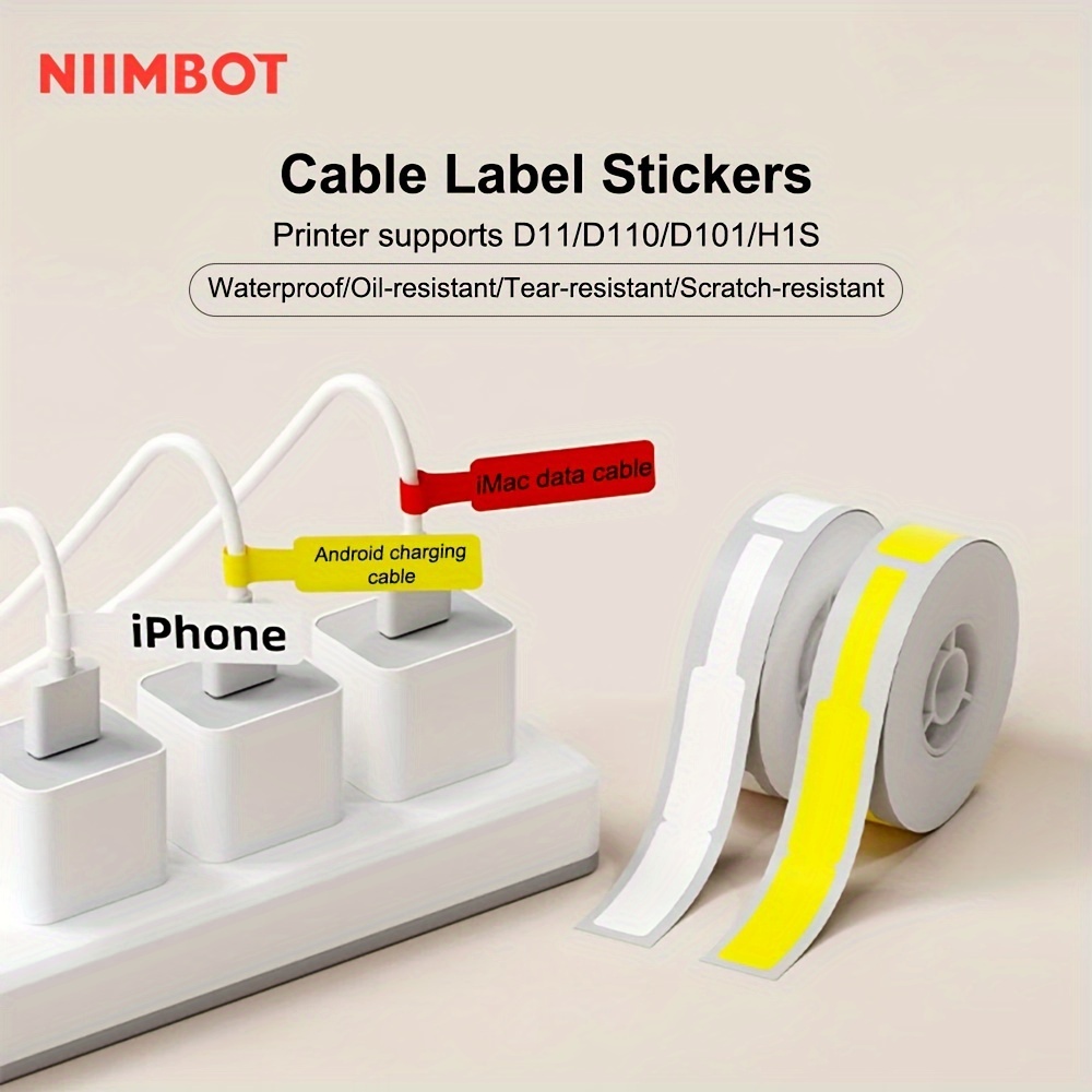 Mr-Label (10 hojas, 300 etiquetas) Autoadhesivo Etiqueta del cable