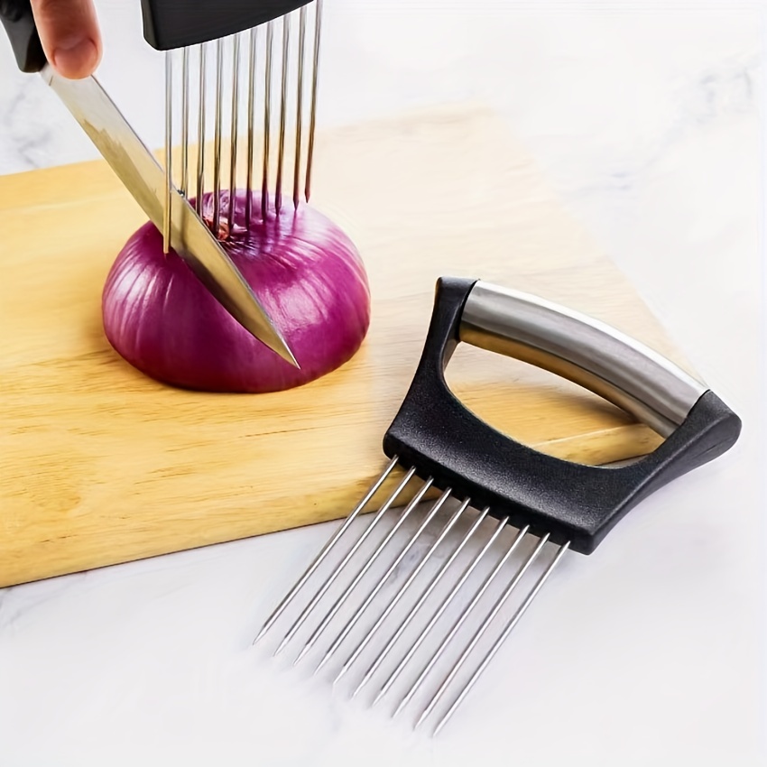 Household Stainless Steel Onion Knife Kitchen Shredder Sharp Onion Cutter  Shaper Plum Onion Shreds - Temu