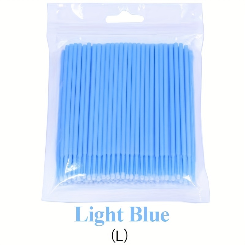 Eyelash Light Blue Micro Brush 100pcs/Box,PNS