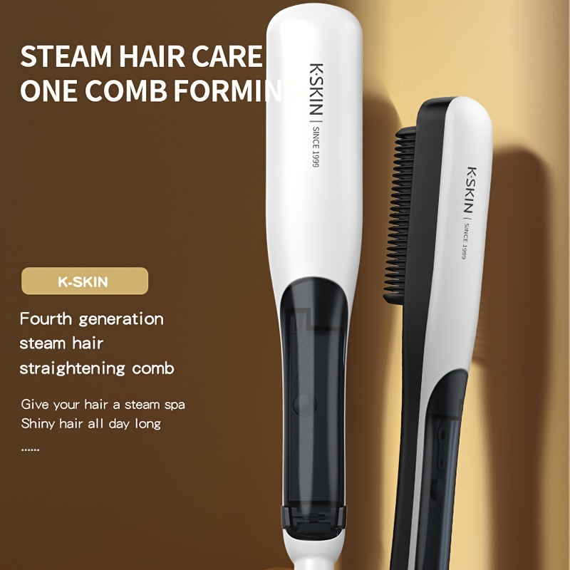 50% Off Steam Hair Straightener Brush Rechargeable Hot Comb