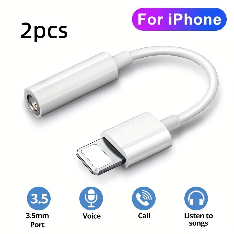 Convertisseur 2 en 1 Chargeur Ecouteur Jack pour iPhone 6 7 8 X XS