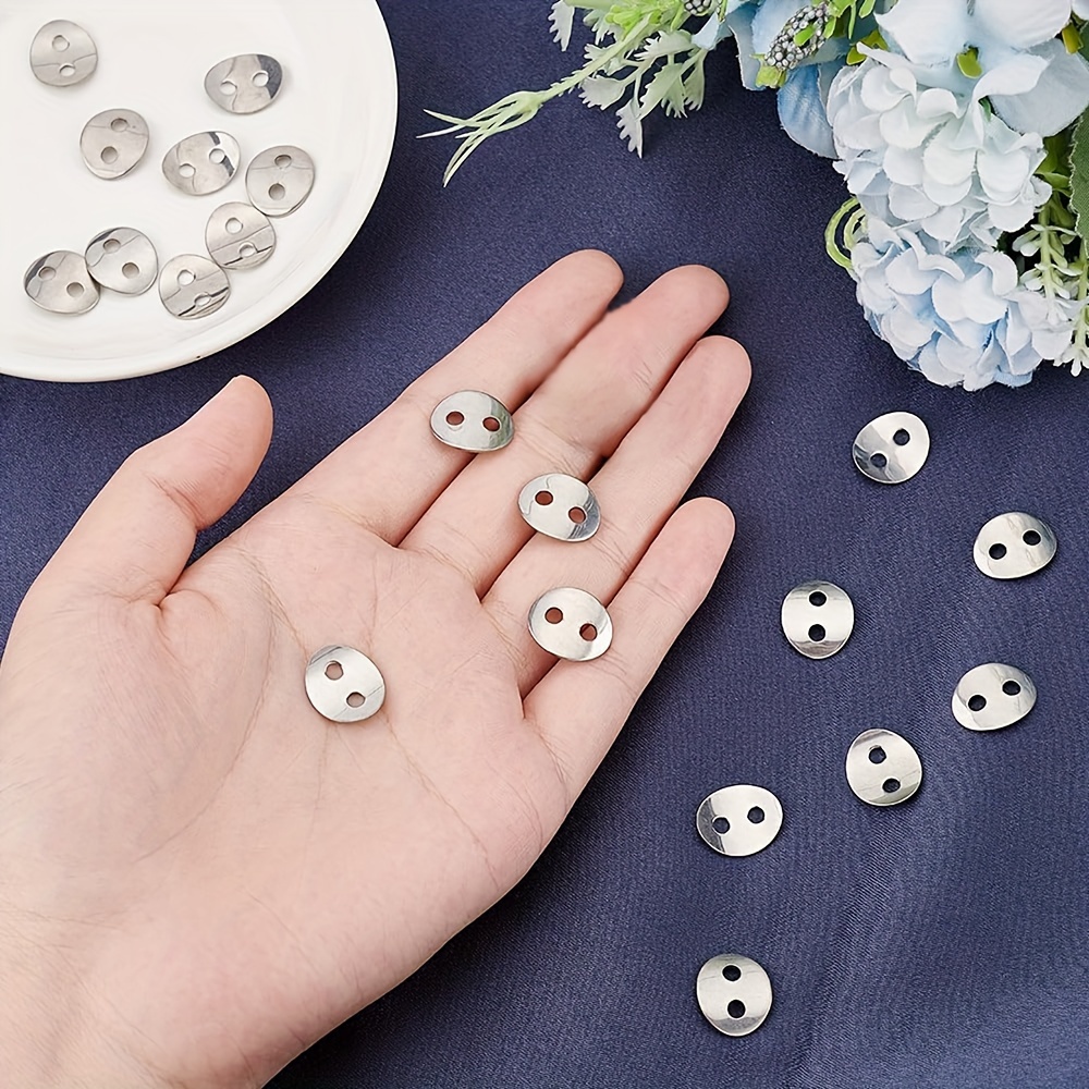 20PCS Stainless Steel Oval Flat Link Connector Charms Pendant for Jewelry  Making