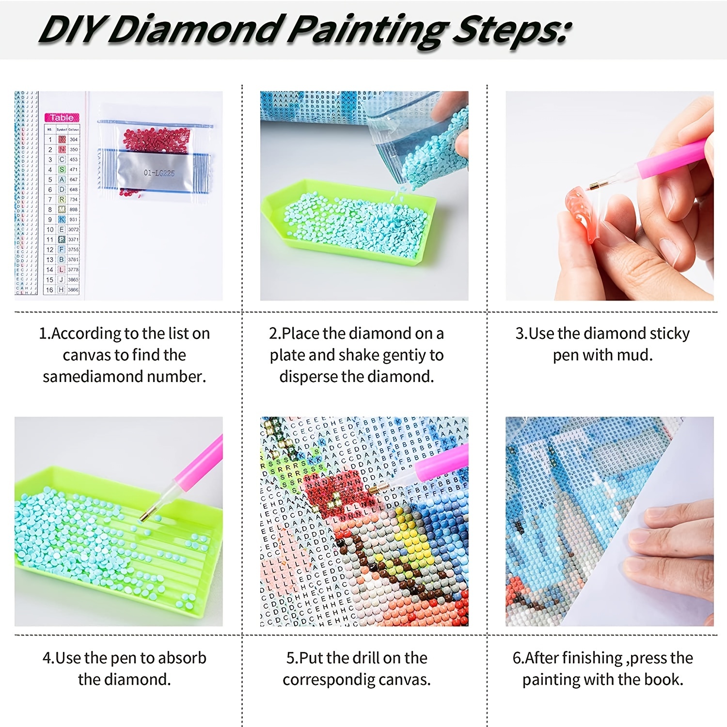 Adult 6-Piece DIY 5D Diamond Painting Kit, Complete Diamond Painting Art, Wall Decoration, Sunset Beach Tree Landscape (12x16inches)
