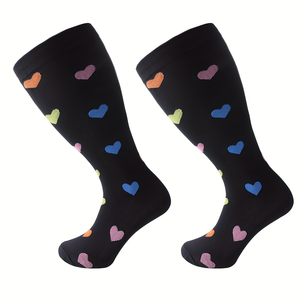 Plus Size Compression Socks Wide Calf Women Men 20 30 Mmhg - Temu