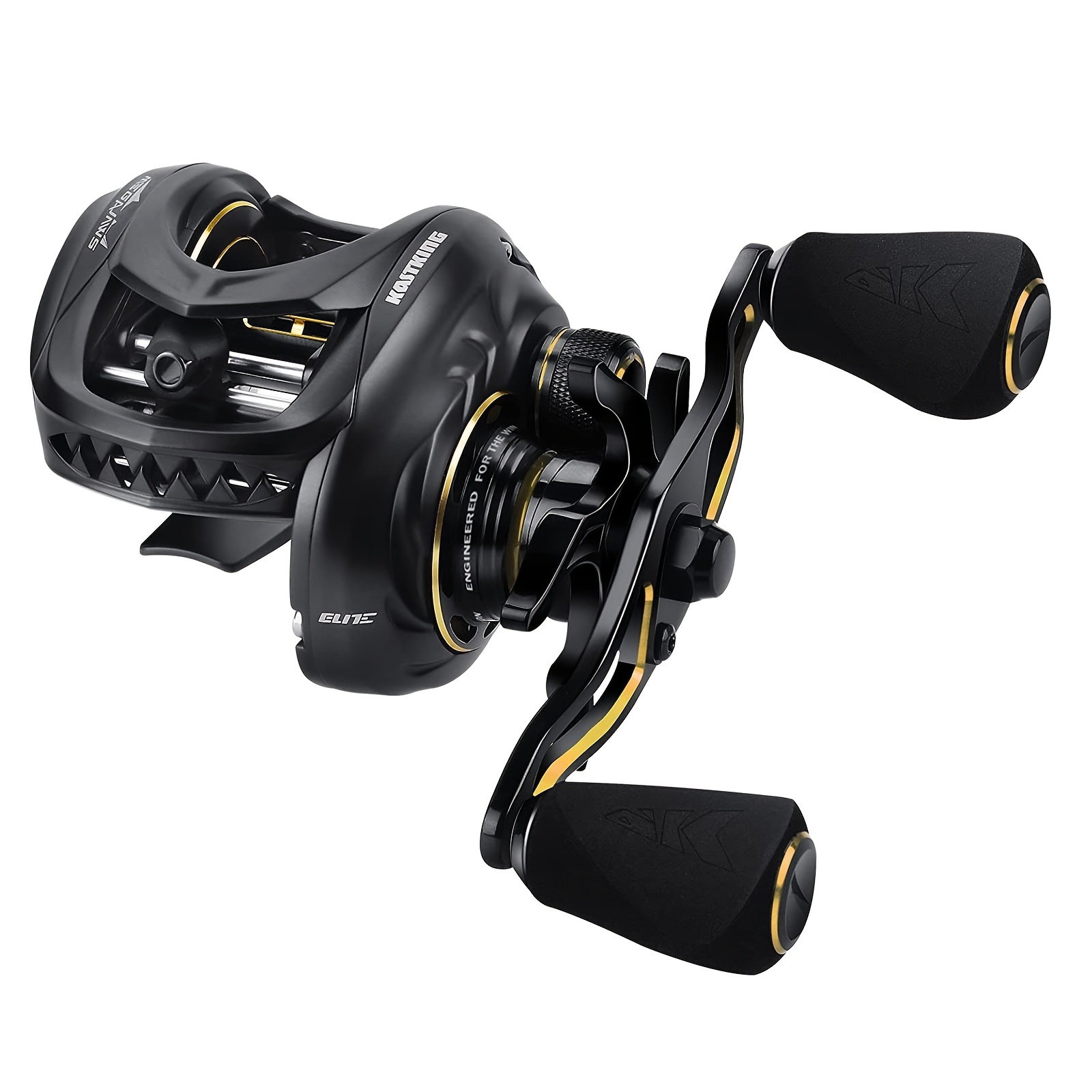 1pc KastKing Megajaws Elite Baitcasting Reel - Patented Amb System,  Flipping Switch Function, Lightweight Aluminum Frame with Carbon Fiber Side  Covers