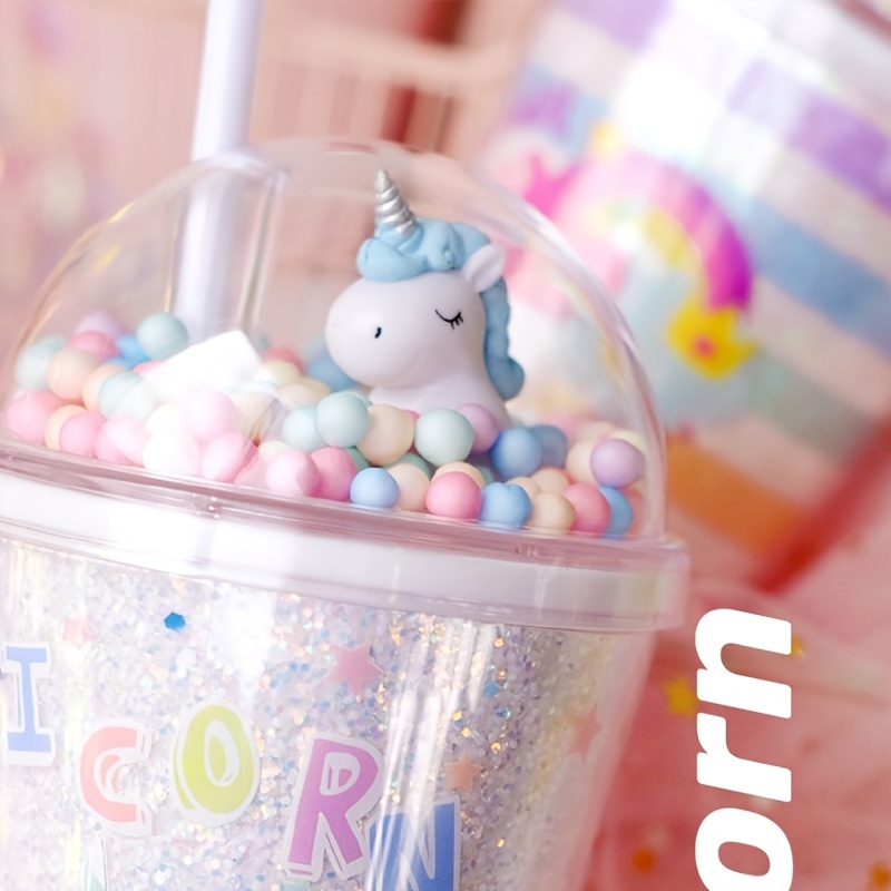 Magical Unicorn Tumbler Cup: Double Wall Reusable Plastic Water