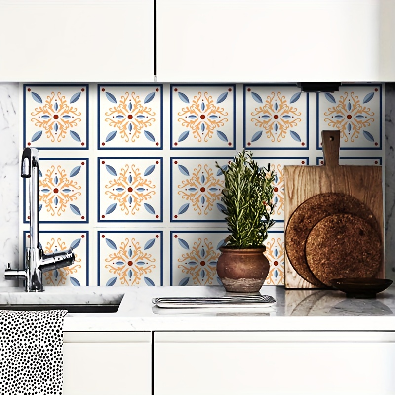 10 Pegatinas Azulejos Mosaico: Sala Cocina Baño Pegatinas - Temu