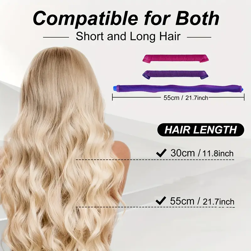 Hair Rollers With 2 Hooks Hair Curlers Spiral Curls Heatless - Temu