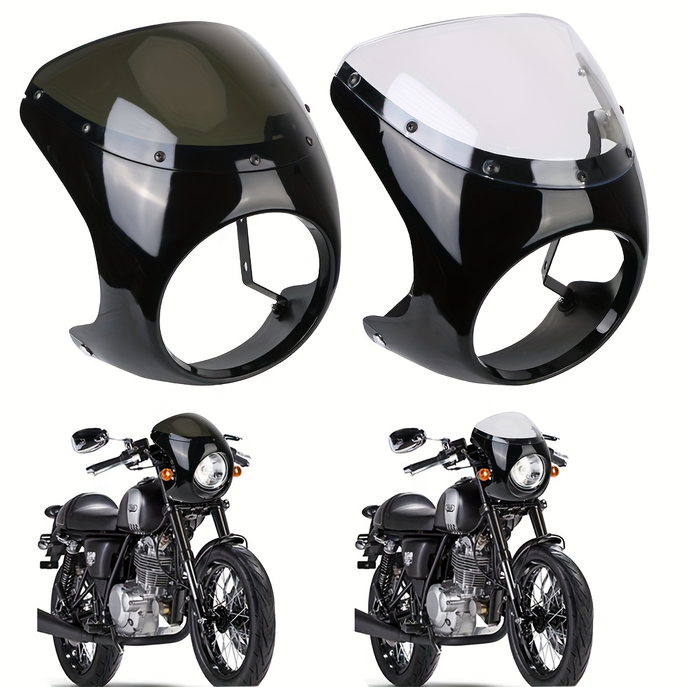 Universel Pare Brise Moto Déflecteur Pour 5-7'' Phare Honda Yamaha Suzuki  Harley
