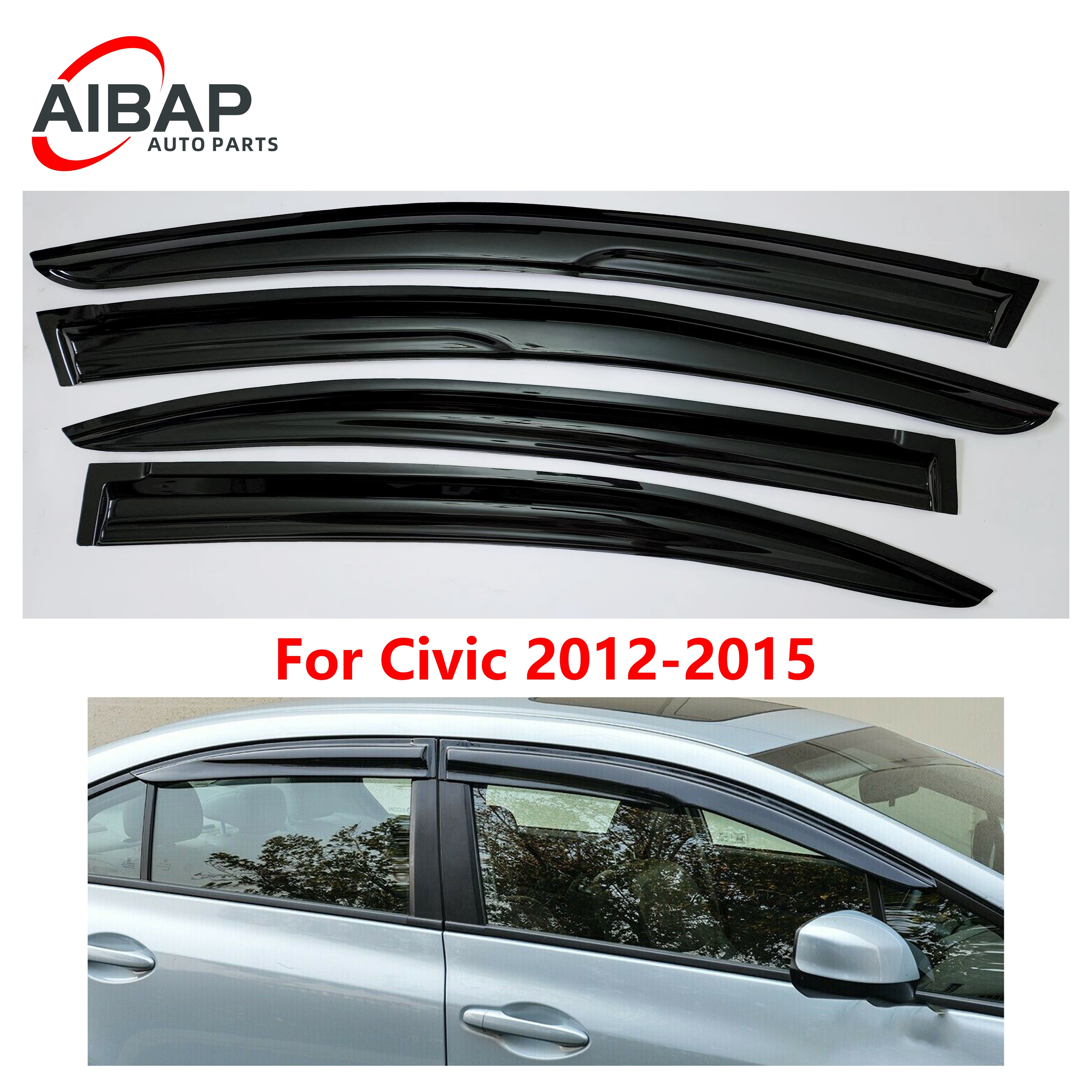 Visière De Fenêtre Épaisse Pour , Pour Civic 2012 – 2015, Pièces