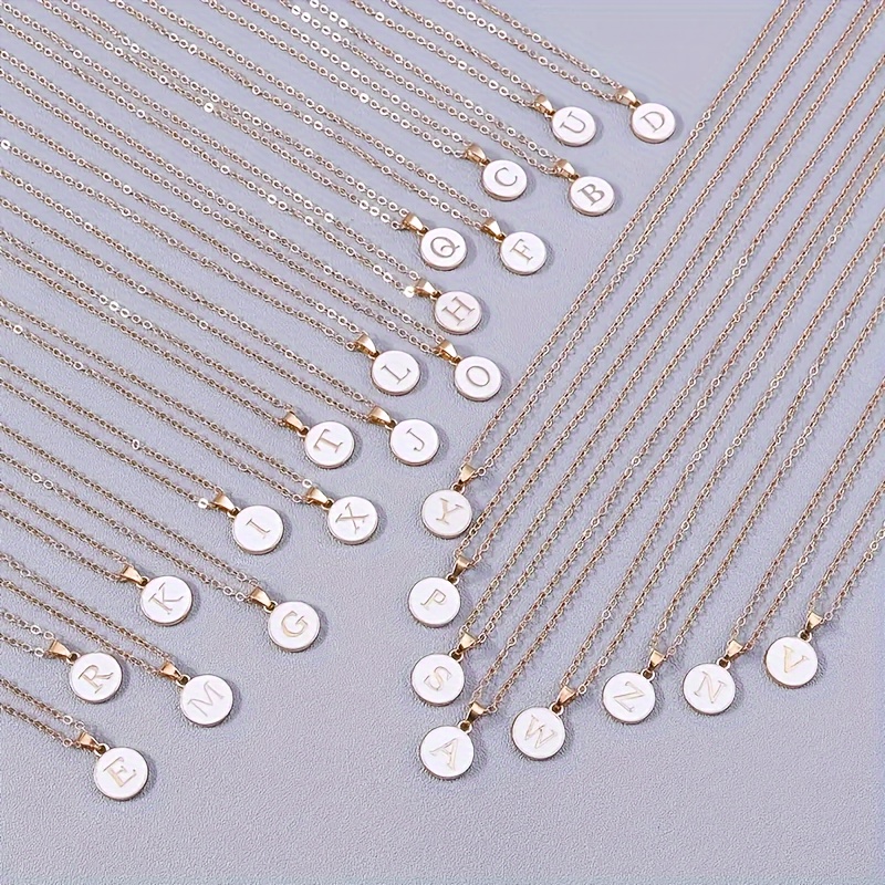 Elegant Golden-Tone Initial Necklace with Interlocking O-Link Chain - 1-26 Letters for Women, Durable Minimalist Jewelry Gift for Birthdays, Anniversaries & Special Occasions, Necklace, Birthday Jewelry, Sophisticated Style, Delicate Craftsmanship