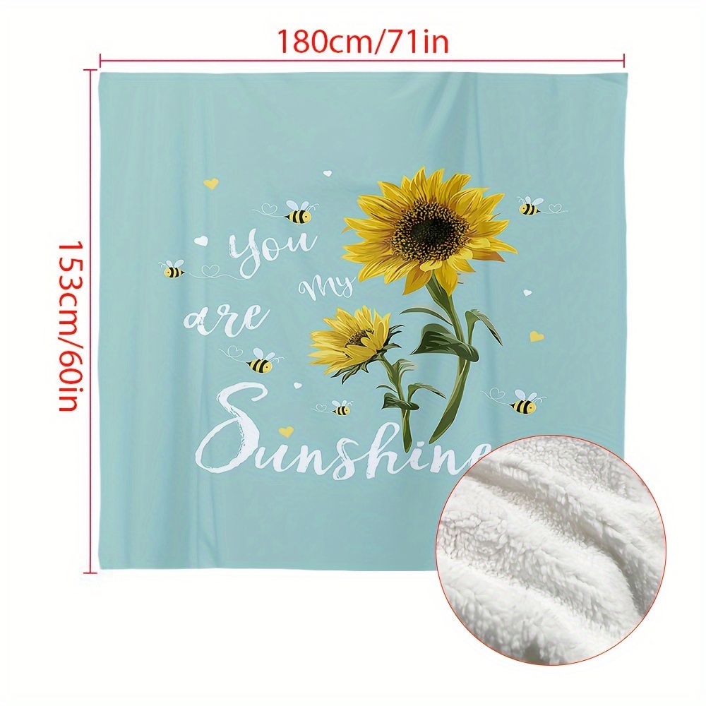 Sunflower sherpa blanket hot sale