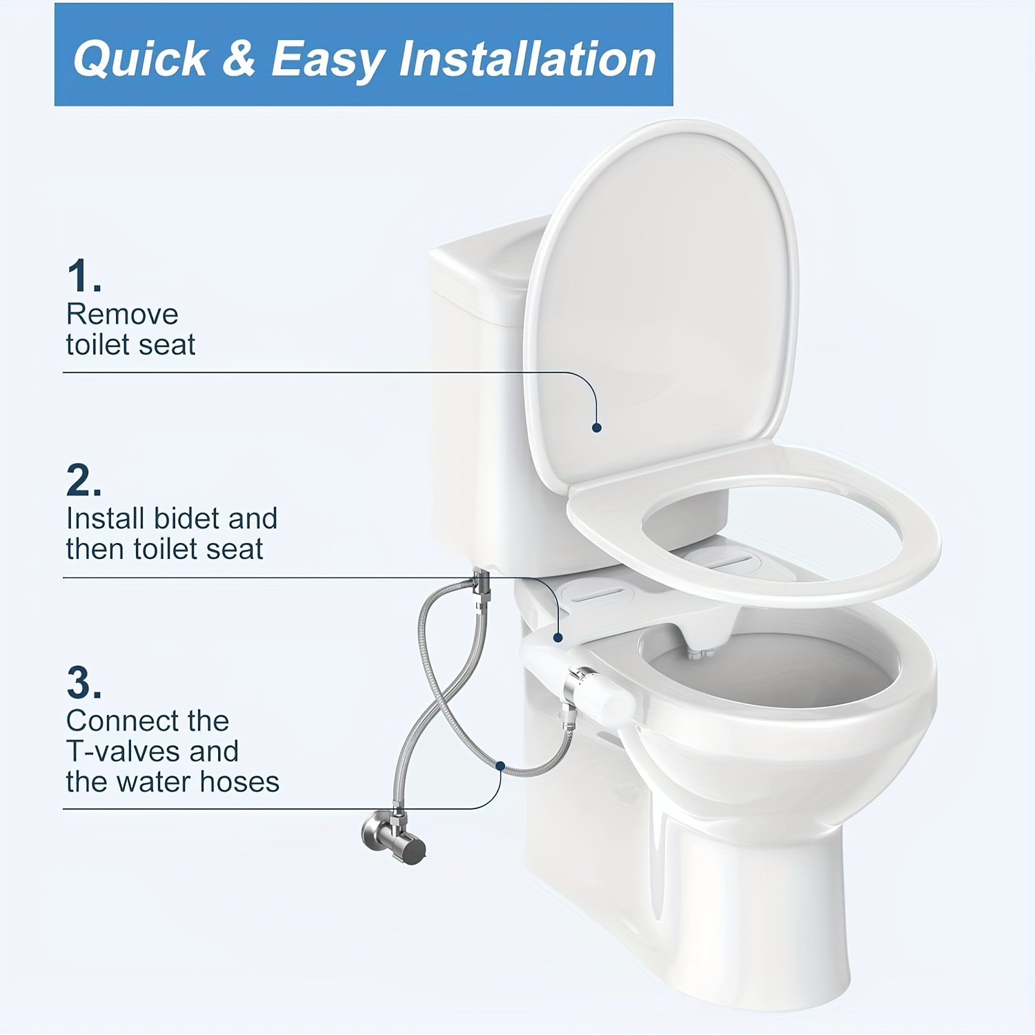 1 Set Di Allegato Bidet Ultra Sottile Per WC Con Doppia - Temu Italy