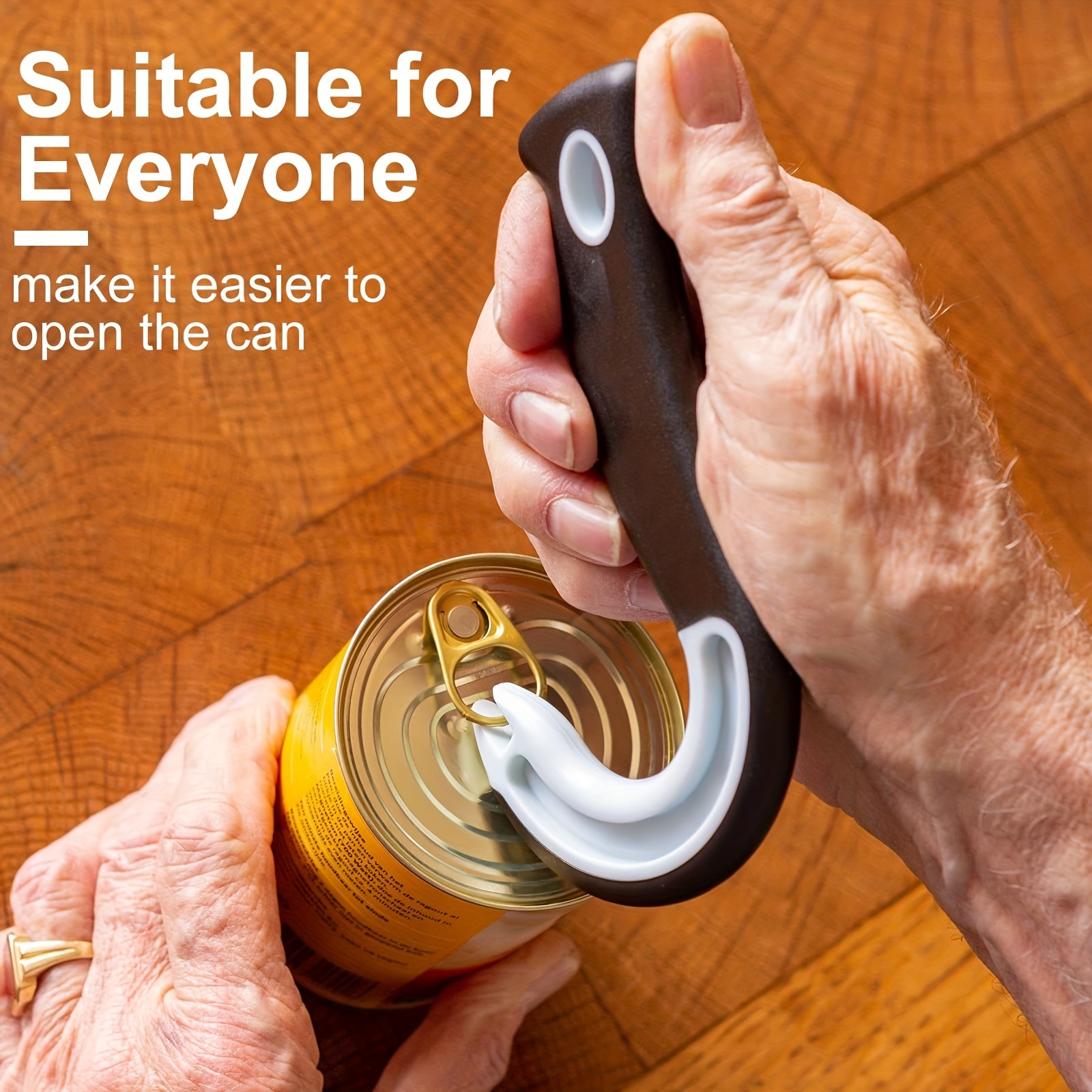  Bottle Opener for Arthritic Hand,Jar Opener for Old People,  Children, Women, Those with Weak Hands,Multifunctional Kitchen Gadgets  (02-Black) : Home & Kitchen