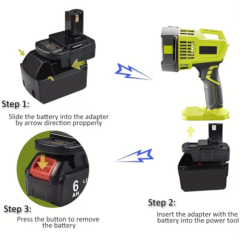 Battery Adapter Converter USB Battery Convert Adapter DM18RL for DeWalt 20V Milwaukee 18V to Ryobi 18V