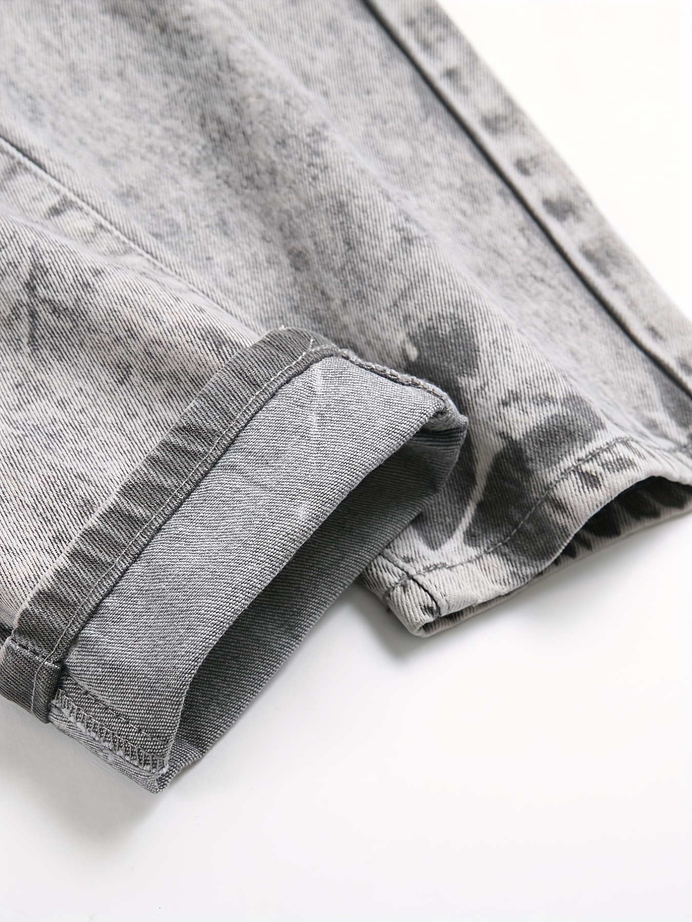 Men's Slim Fit Ripped Jeans Distressed Denim Pants