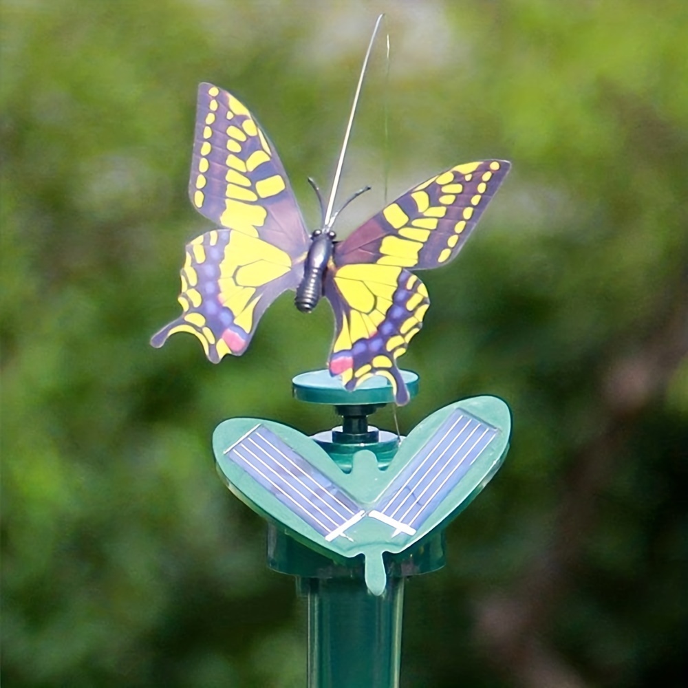 3 PCS Fluttering Solar Butterfly - Solar Garden Decor Flying Butterflies,  Butterfly Ornaments - Solar Yard Decor, Solar Powered Garden Ornaments