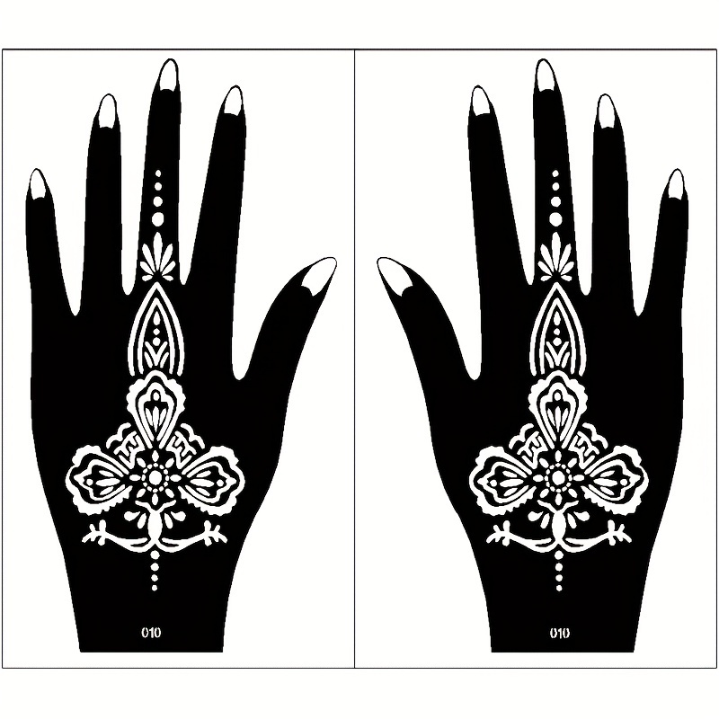 Henna Tattoo Stencil Reusable Temporary Indian Arabian Glitter Airbrush Tattoo  Stencils 