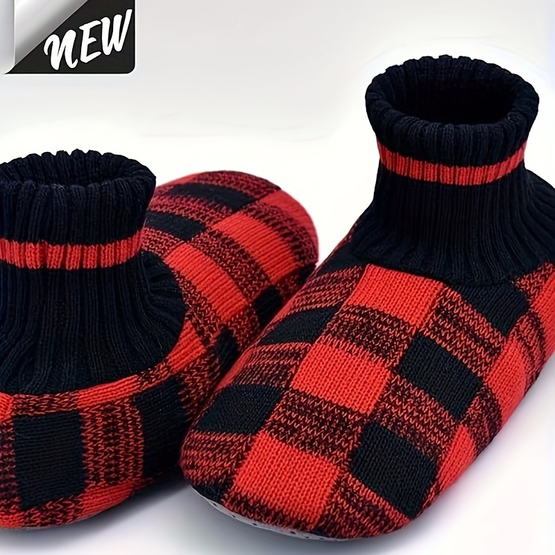 buffalo plaid boot socks