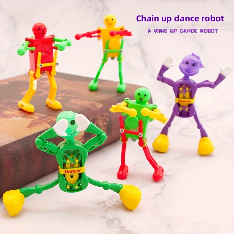 1pc Colorful Random Dancing Robot Shape Wind-up Toy For Creative Decoration