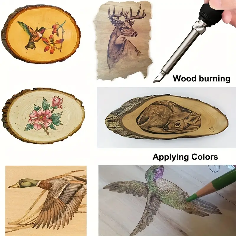 Wood Burning kit - 122Pcs Professional Wood Burning Tool with Adjustable  Temperature 180~480℃ Wood Burner Tools Set with Pyrography Pen for  Embossing
