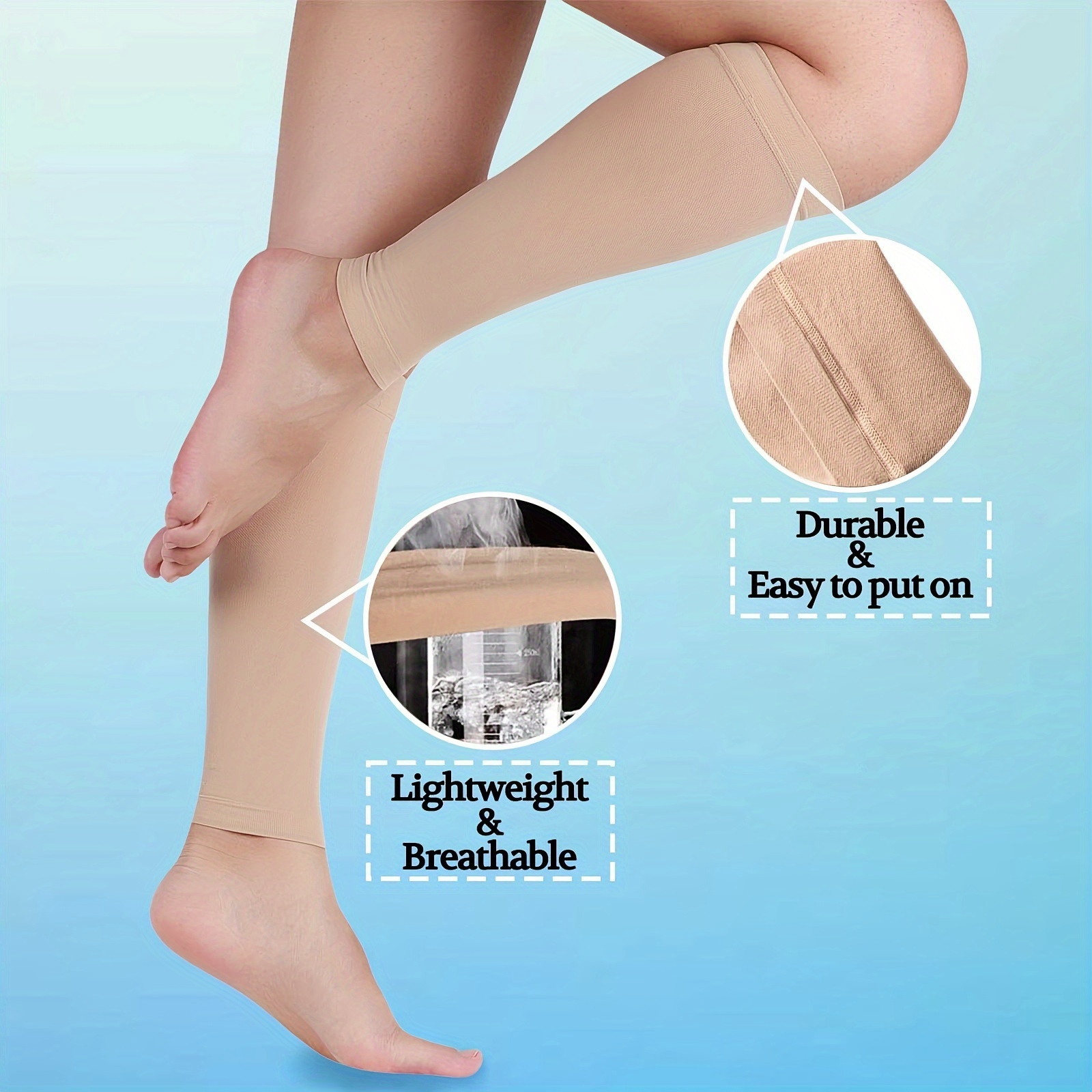 Medical Compression Tights Open Toe Stockings Varicose Veins,20-30mmHg  Women Men