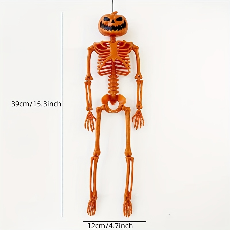 2pcs Halloween Pumpkin Skull Holder Decoration Set